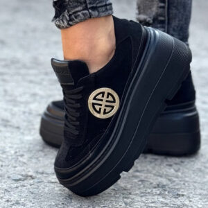 Trampki KAZADII ALICANTE BLACK skóra naturalna