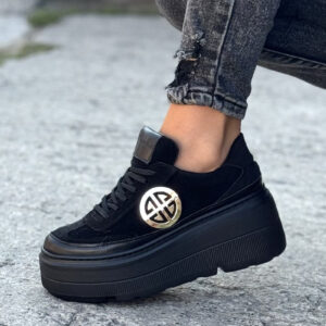 Trampki KAZADII ALICANTE BLACK skóra naturalna