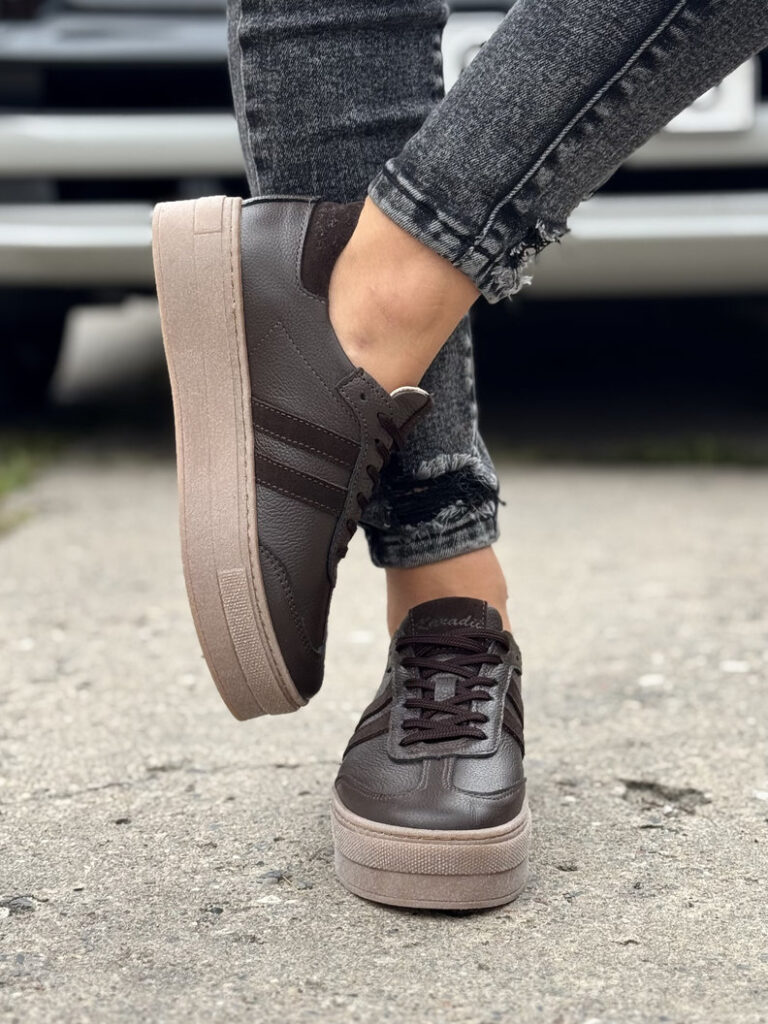 Trampki KAZADII MAREVO CHOCO skóra naturalna - obrazek 6