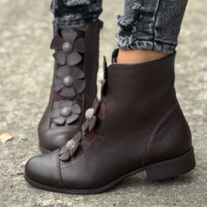 Workery AMELIE CHOCO skóra naturalna