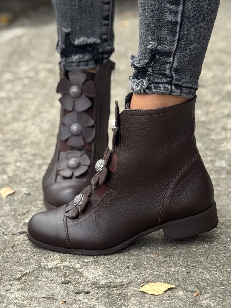Workery AMELIE CHOCO skóra naturalna - obrazek 8