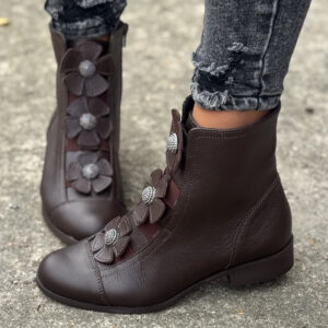 Workery AMELIE CHOCO skóra naturalna