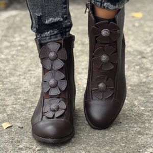 Workery AMELIE CHOCO skóra naturalna