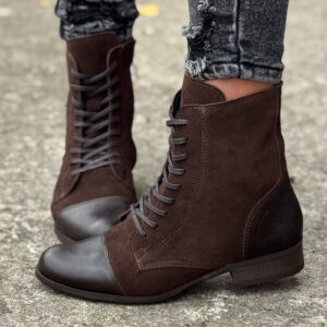 Workery TORMENTONE CHOCO CLASSIC zamsz lico włoska skóra naturalna