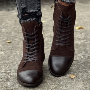 Workery TORMENTONE CHOCO CLASSIC zamsz lico włoska skóra naturalna
