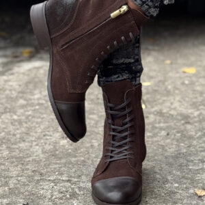 Workery TORMENTONE CHOCO CLASSIC zamsz lico włoska skóra naturalna