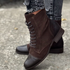 Workery TORMENTONE CHOCO CLASSIC zamsz lico włoska skóra naturalna