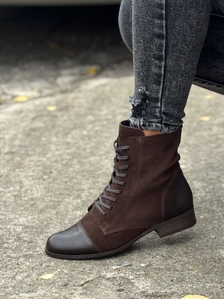 Workery TORMENTONE CHOCO CLASSIC zamsz lico włoska skóra naturalna - obrazek 5