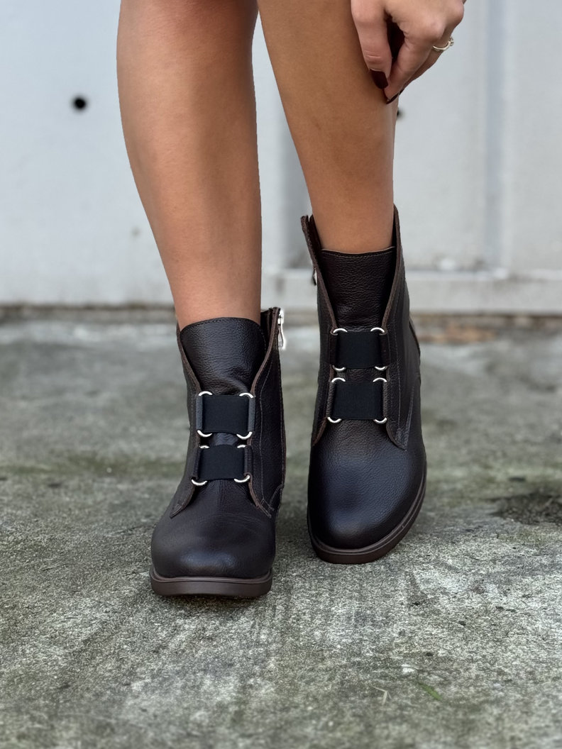 Botki workery KAZADII CHOCO VENEZIA skóra naturalna - obrazek 3