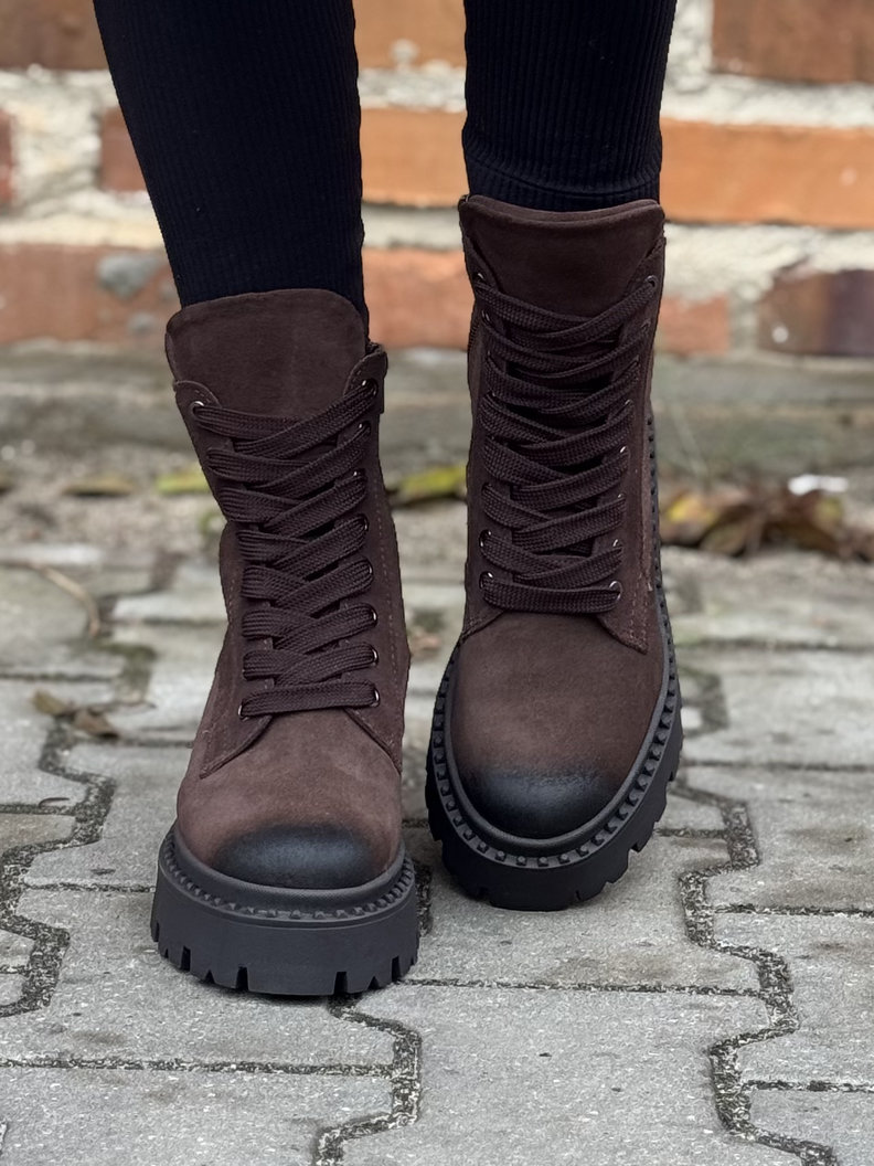 Lekkie botki KAZADII VEYRA CHOCO skóra naturalna - obrazek 3