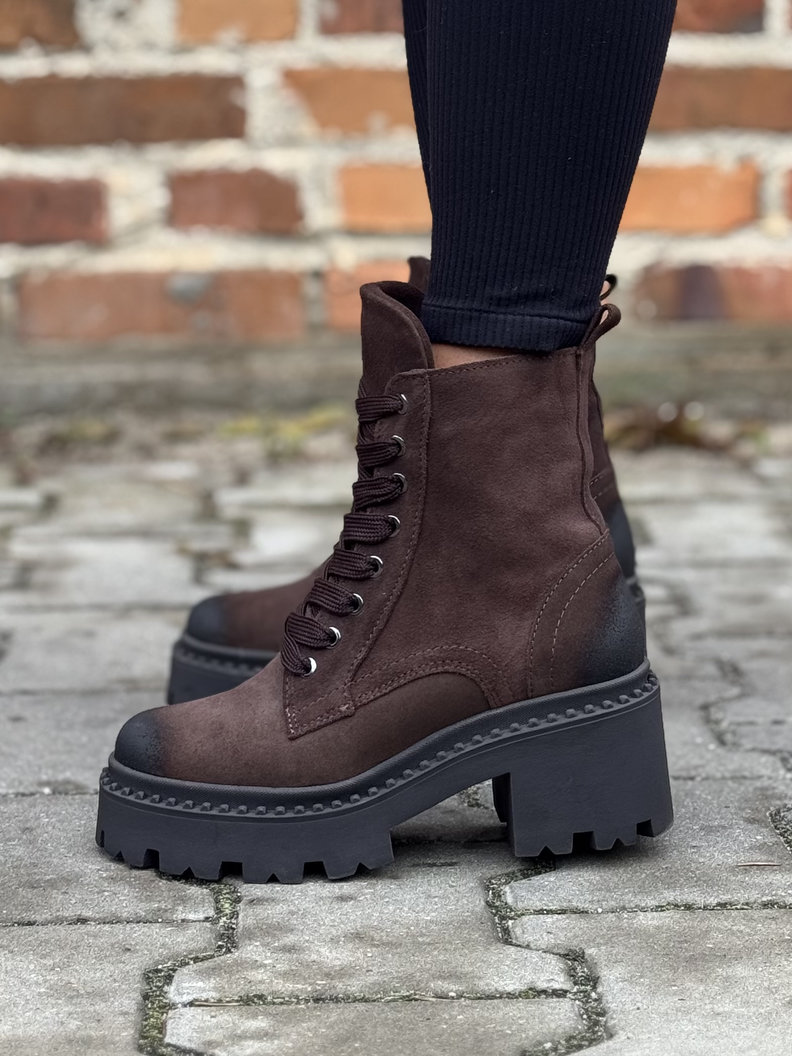 Lekkie botki KAZADII VEYRA CHOCO skóra naturalna - obrazek 6