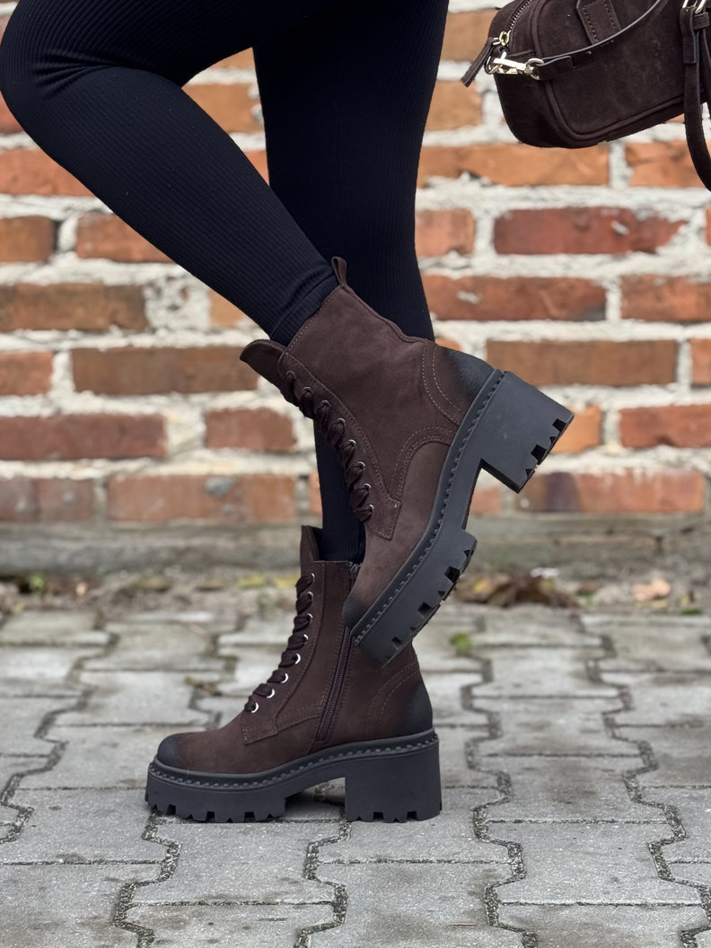 Lekkie botki KAZADII VEYRA CHOCO skóra naturalna - obrazek 4