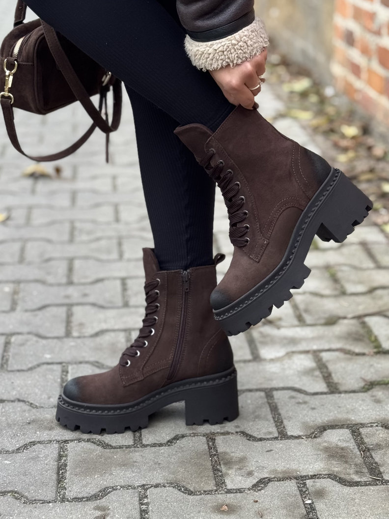 Lekkie botki KAZADII VEYRA CHOCO skóra naturalna - obrazek 8