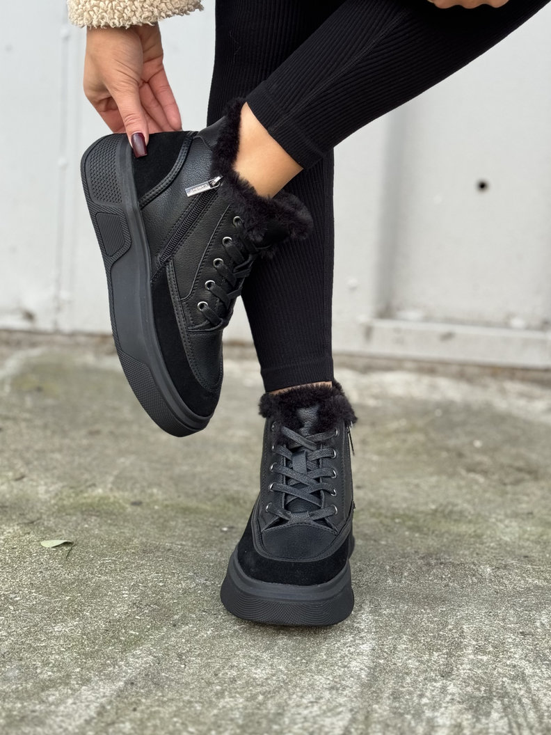 Lekkie botki NORD BLACK skóra naturalna - obrazek 4