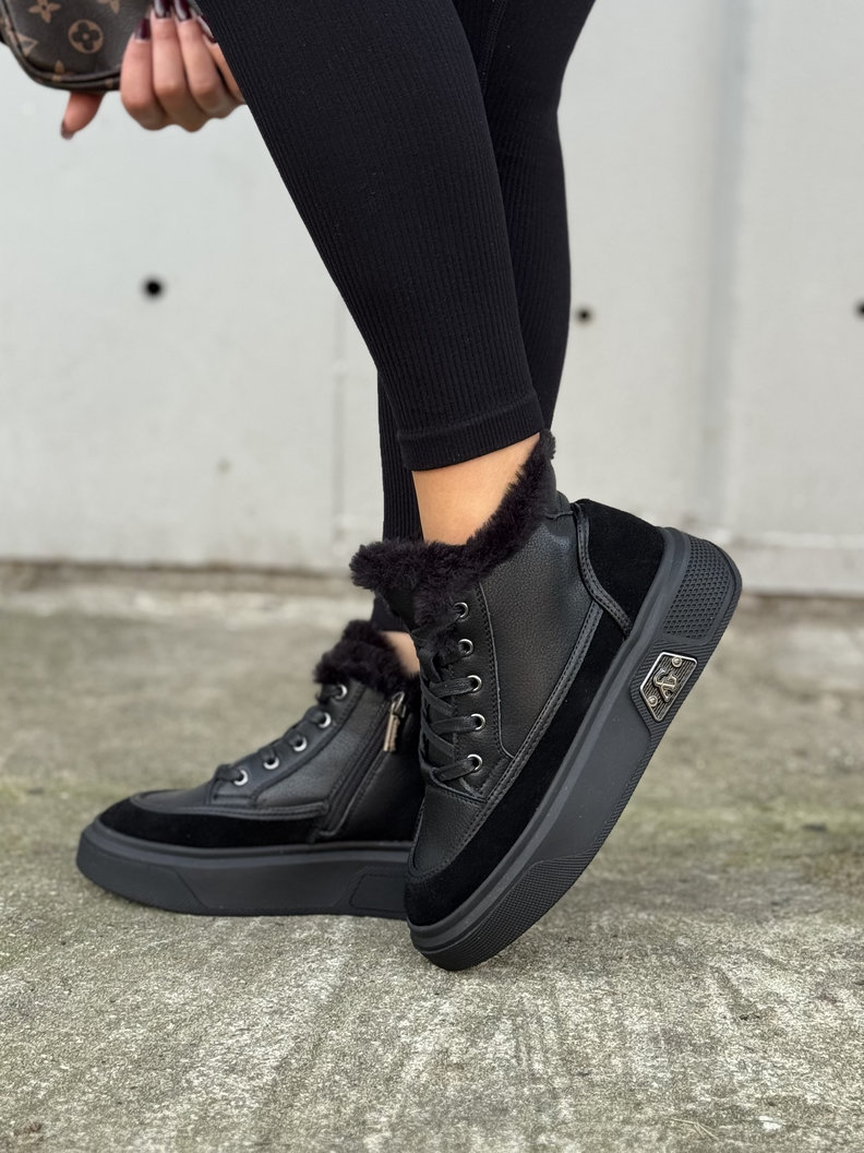 Lekkie botki NORD BLACK skóra naturalna - obrazek 5