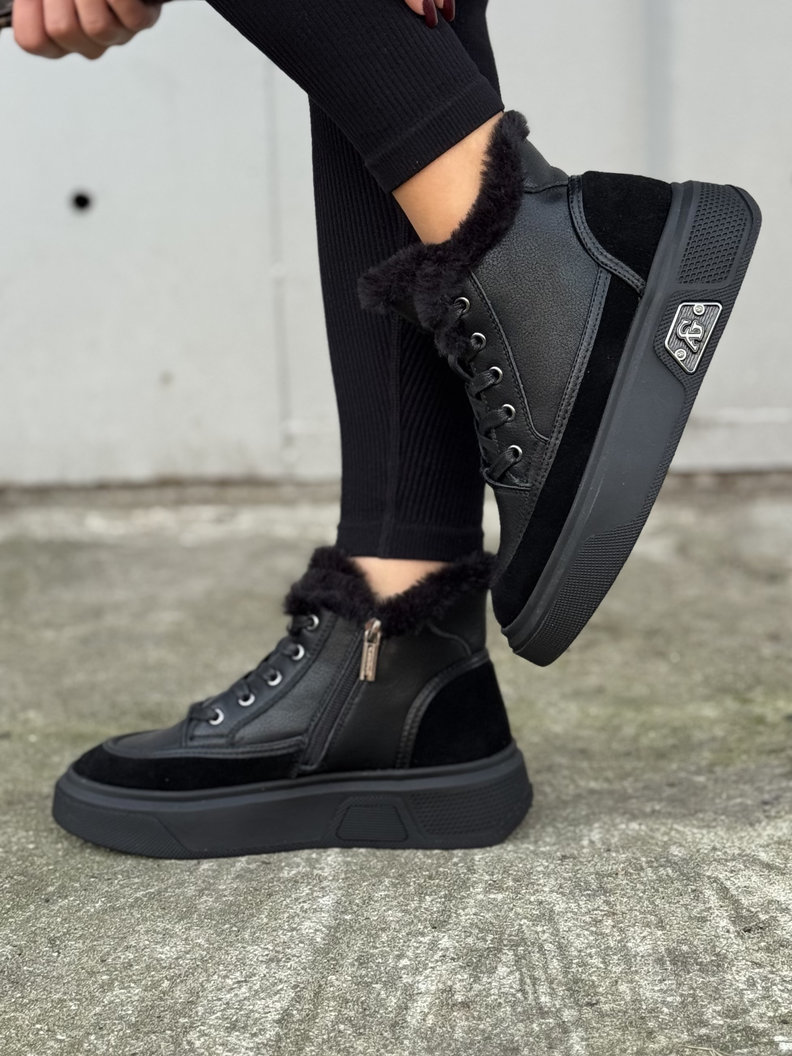 Lekkie botki NORD BLACK skóra naturalna - obrazek 6