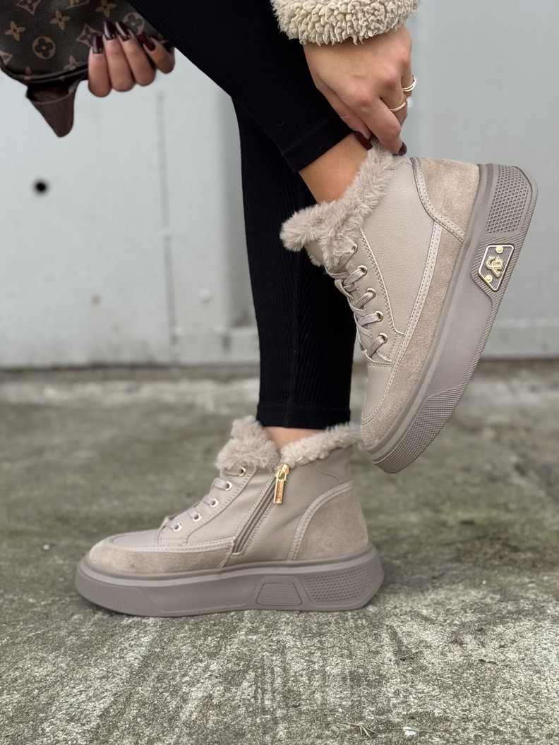 Lekkie botki NORD TAUPE skóra naturalna - obrazek 6