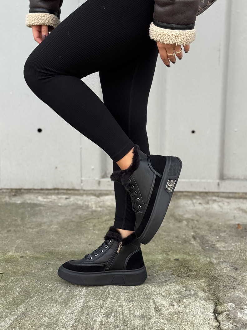 Lekkie botki NORD BLACK skóra naturalna - obrazek 9