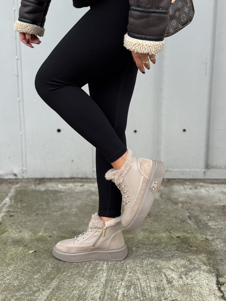 Lekkie botki NORD TAUPE skóra naturalna - obrazek 8