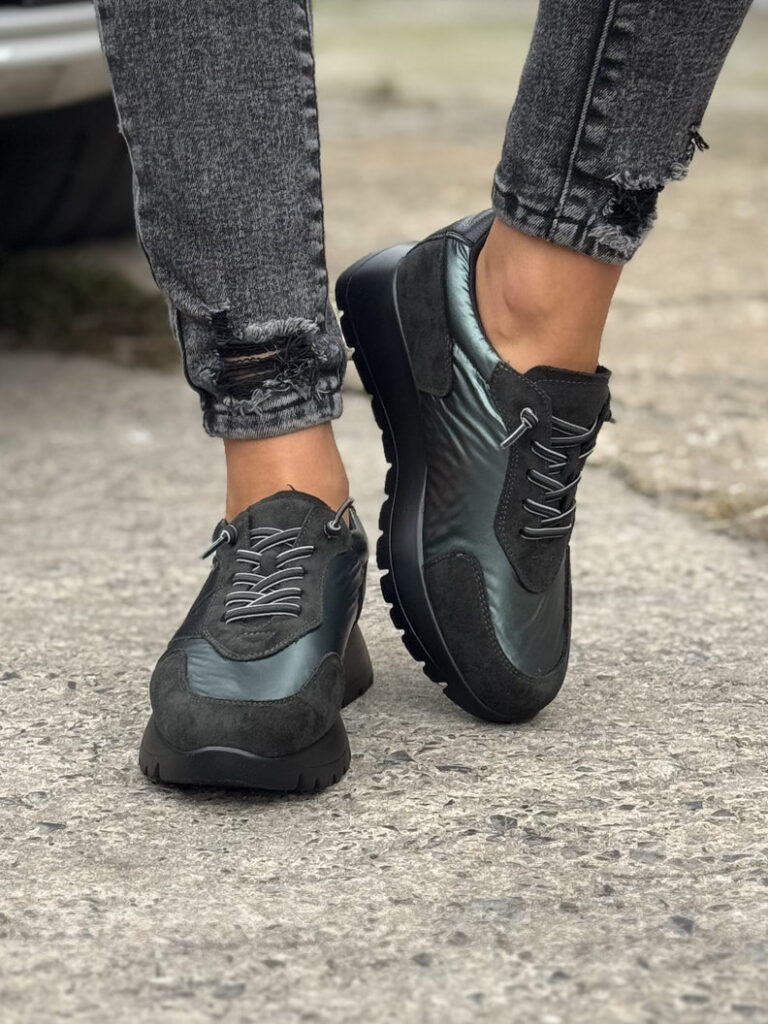 Lekkie sneakersy VENEZZA GREEN - obrazek 4