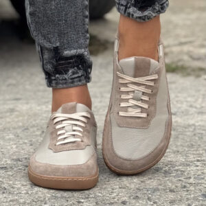 Lekkie trampki KAZADII BAREFOOT SOUL BEIGE skóra naturalna