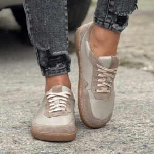 Lekkie trampki KAZADII BAREFOOT SOUL BEIGE skóra naturalna