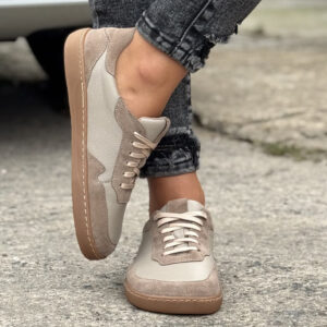 Lekkie trampki KAZADII BAREFOOT SOUL BEIGE skóra naturalna