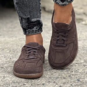 Lekkie trampki KAZADII CHOCO BAREFOOT SOFT skóra naturalna