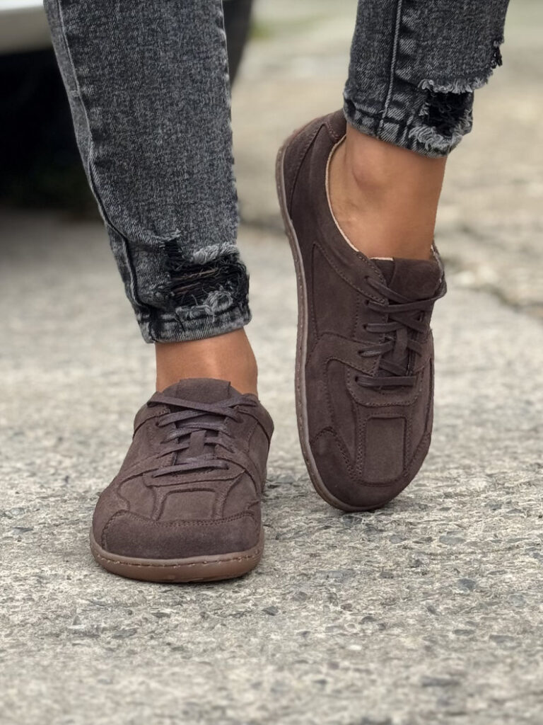 Lekkie trampki KAZADII CHOCO BAREFOOT SOFT skóra naturalna - obrazek 7