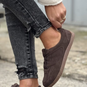 Lekkie trampki KAZADII CHOCO BAREFOOT SOFT skóra naturalna