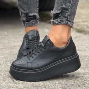 Lekkie trampki KAZADII MILANO BLACK skóra naturalna
