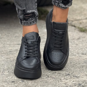 Lekkie trampki KAZADII MILANO BLACK skóra naturalna