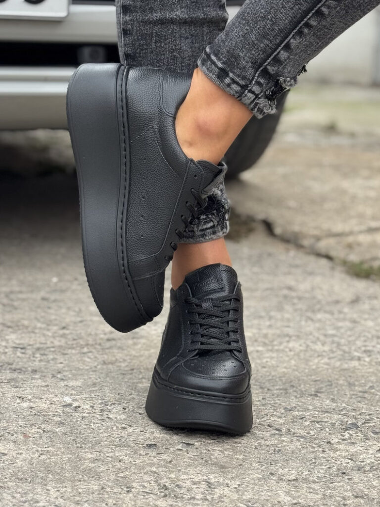 Lekkie trampki KAZADII MILANO BLACK skóra naturalna - obrazek 6