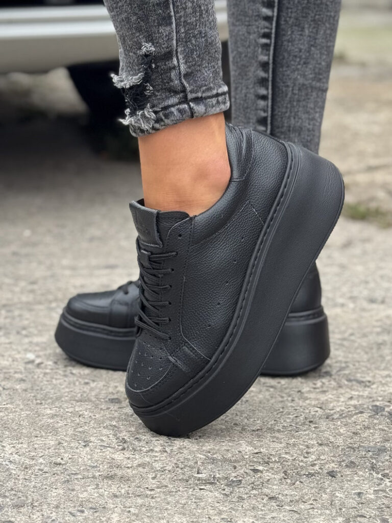 Lekkie trampki KAZADII MILANO BLACK skóra naturalna - obrazek 7