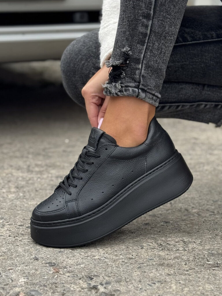 Lekkie trampki KAZADII MILANO BLACK skóra naturalna - obrazek 5