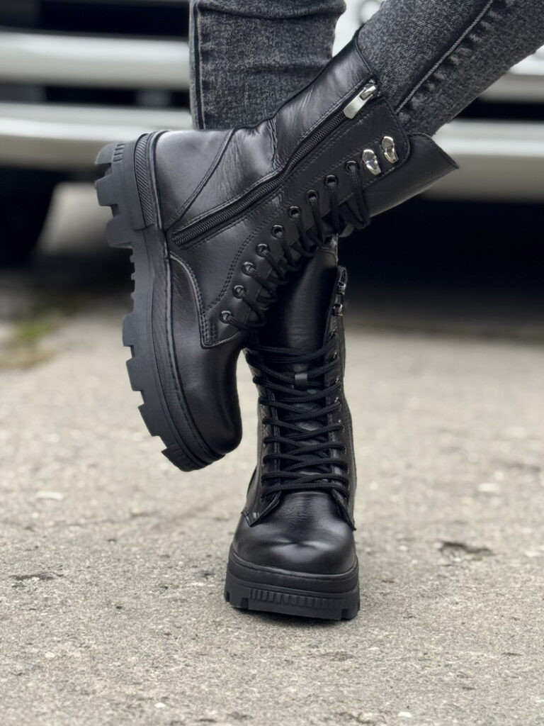 Mega lekkie botki ALESS BLACK skóra naturalna - obrazek 4