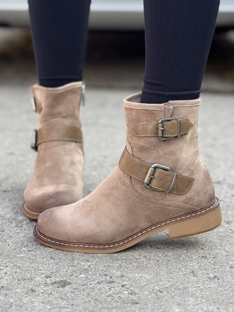 Ocieplane botki ESTELIA BEIGE - obrazek 3