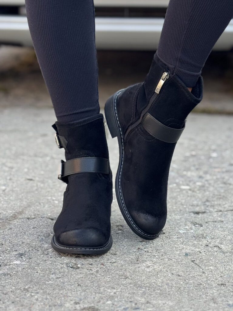 Ocieplane botki ESTELIA BLACK - obrazek 7