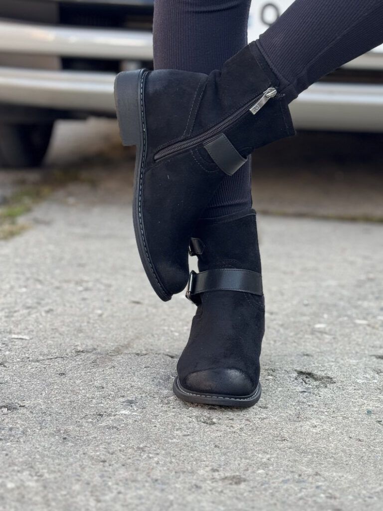 Ocieplane botki ESTELIA BLACK - obrazek 5