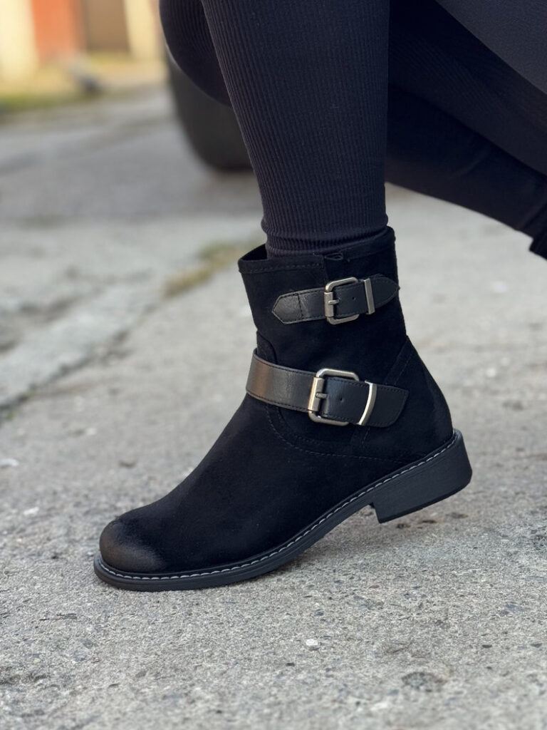 Ocieplane botki ESTELIA BLACK - obrazek 6