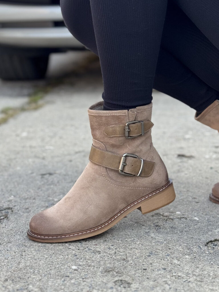 Ocieplane botki ESTELIA BEIGE - obrazek 7