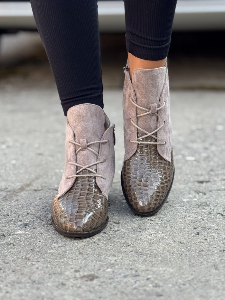 Ocieplane botki STREET LUXE BEIGE skóra naturalna - obrazek 3