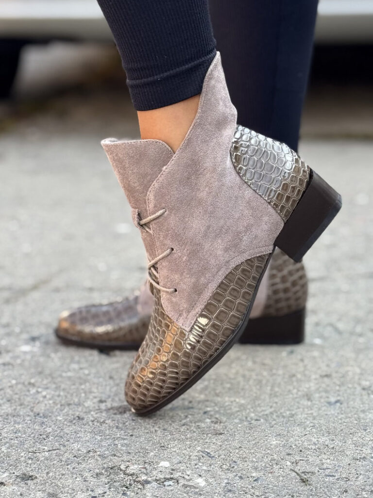 Ocieplane botki STREET LUXE BEIGE skóra naturalna - obrazek 4