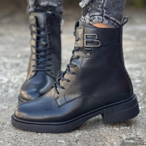 Ocieplane botki workery ARDEN BLACK skóra naturalna