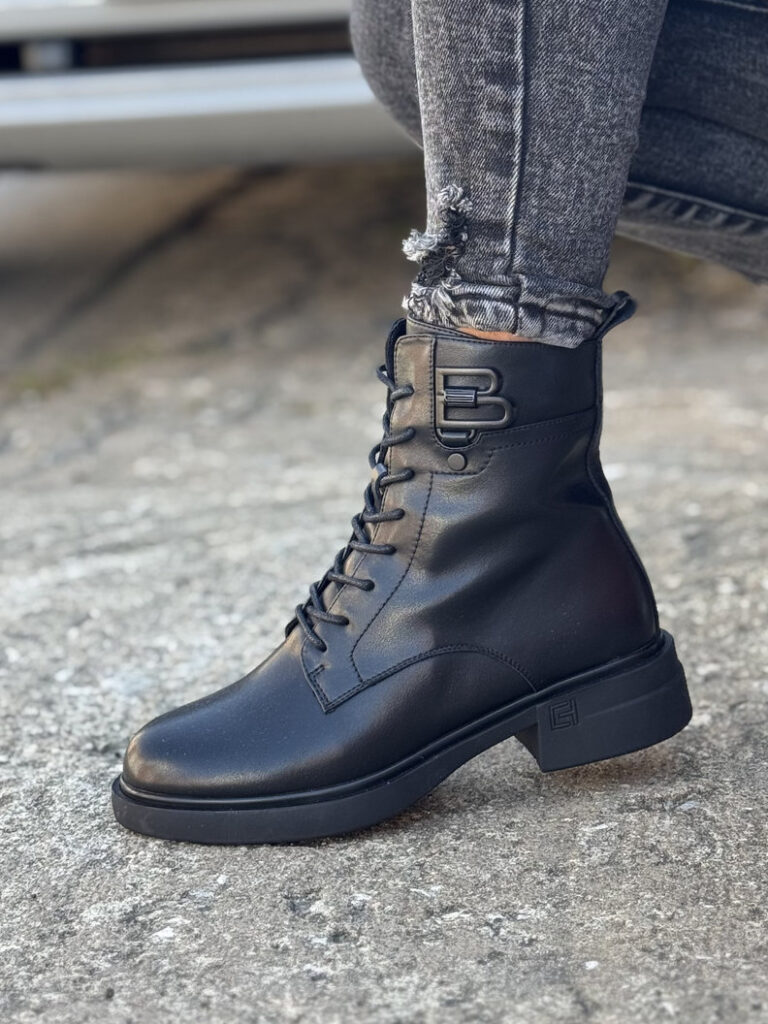 Ocieplane botki workery ARDEN BLACK skóra naturalna - obrazek 6