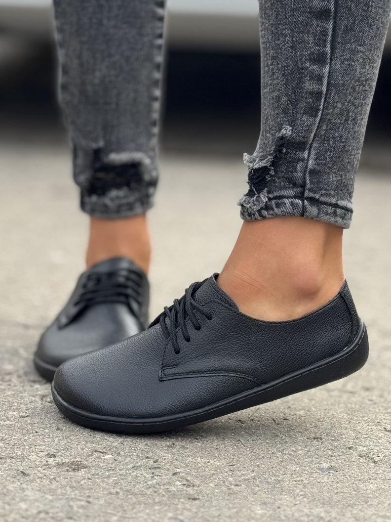 SPORTOWE BUTY KAZADII BAREFOOT LITE BLACK skóra naturalna