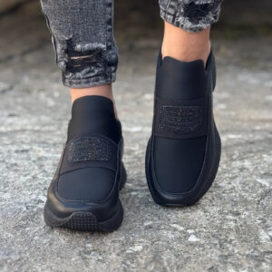 Sportowe botki ENIGMA ALL BLACK skóra naturalna