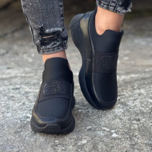 Sportowe botki ENIGMA ALL BLACK skóra naturalna