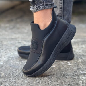 Sportowe botki ENIGMA ALL BLACK skóra naturalna