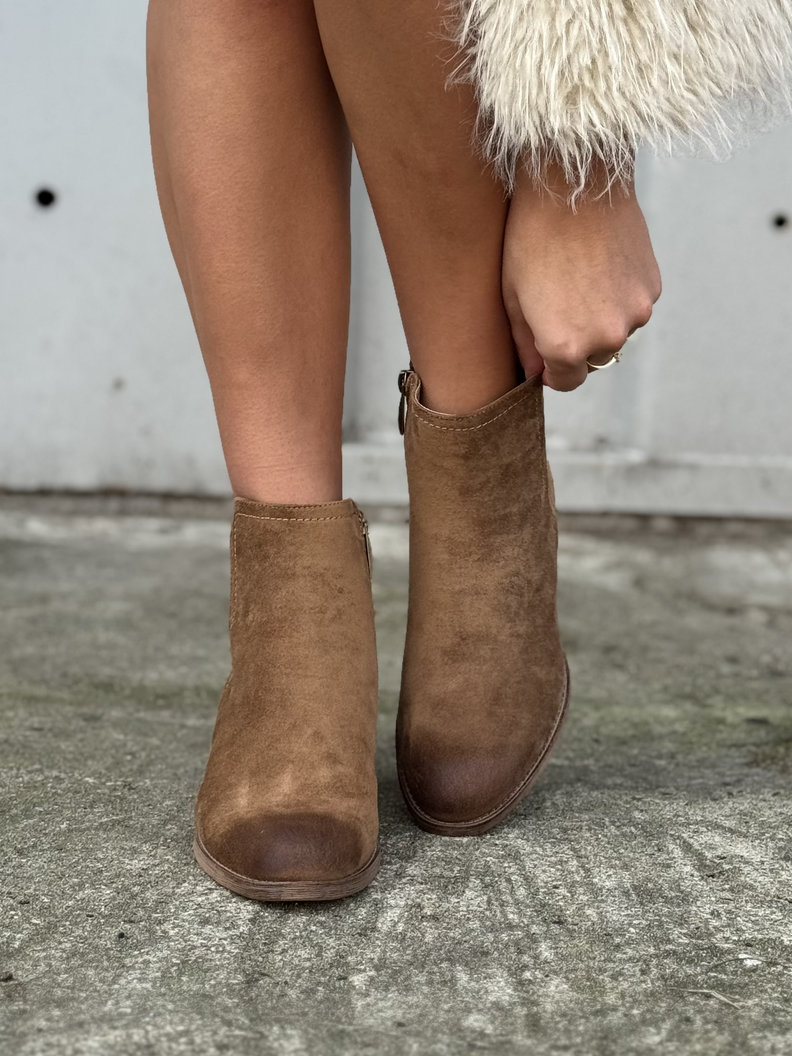 Stylowe botki SIENA CAMEL na obcasie - obrazek 8